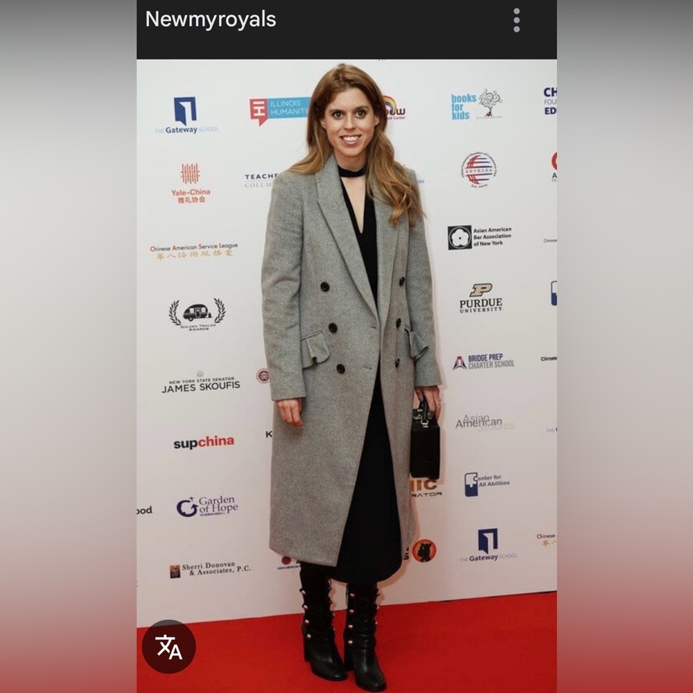 Burberry ‘Trentwood’ Double Breasted Coat ASO Princess Beatrice